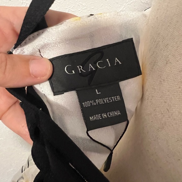 NWT Gracia Daffodil Floral Print Cocktail Dress- FLAWED - Picture 7 of 11